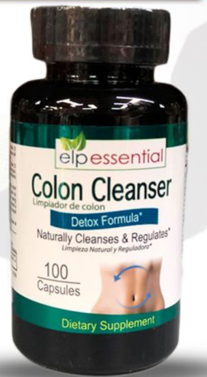 ELP ESSENTIAL Limpiador de colon Fórmula Detox 100 Cápsulas Limpiador de Colon