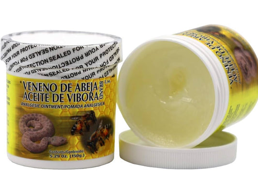 Aceite de Vibora, Pomada Analgésica, Alivio tópico del dolor, Ayuda a desinflamar y calmar el dolor, Ungüento de aroma fresco, 150 g cada uno