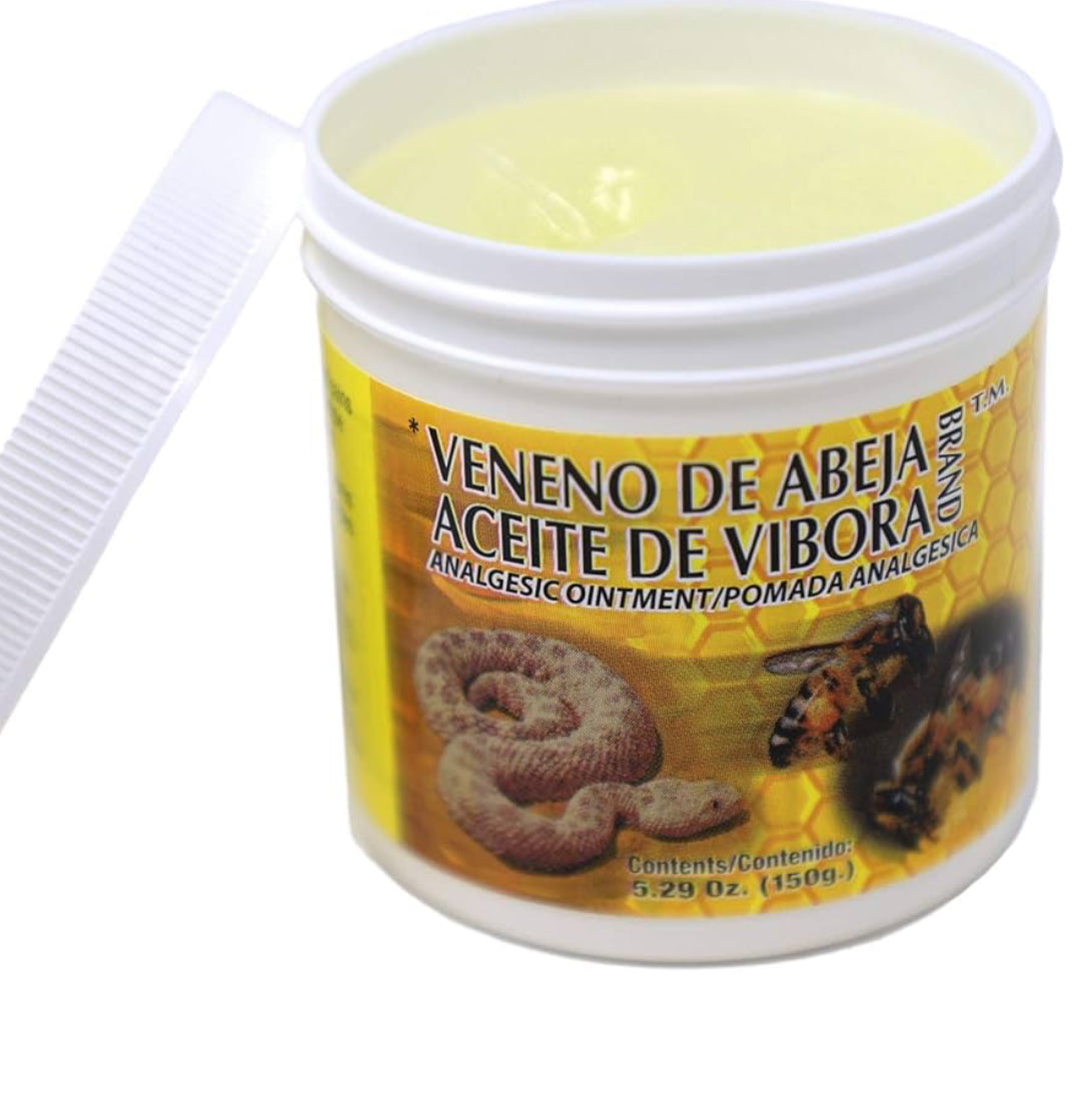 Aceite de Vibora, Pomada Analgésica, Alivio tópico del dolor, Ayuda a desinflamar y calmar el dolor, Ungüento de aroma fresco, 150 g cada uno